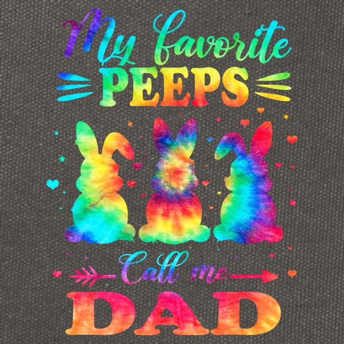 My Favorite Bunnies Call Me Dad Easter Tie Dye Gift Cotton Canvas Backpack