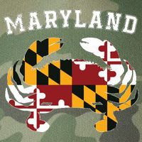 Maryland Flag Blue Crab T State Pride Retro Legacy Tie Dye Trucker Hat