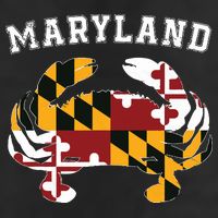 Maryland Flag Blue Crab T State Pride Retro 7 Panel Mesh Trucker Snapback Hat