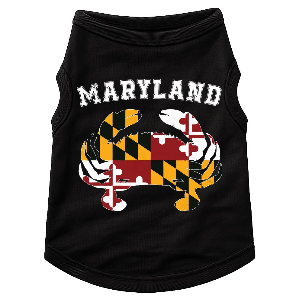 Maryland Flag Blue Crab T State Pride Retro Doggie Tank