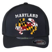 Maryland Flag Blue Crab T State Pride Retro Flexfit Unipanel Trucker Cap