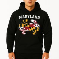 Maryland Flag Blue Crab T State Pride Retro Hoodie