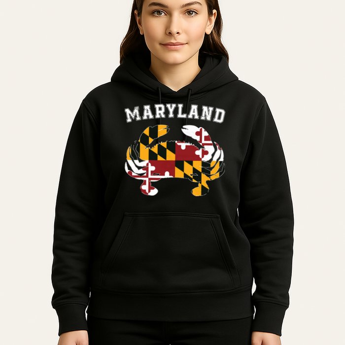 Maryland Flag Blue Crab T State Pride Retro Hoodie