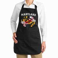 Maryland Flag Blue Crab T State Pride Retro Apron