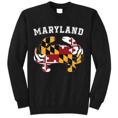 Maryland Flag Blue Crab T State Pride Retro Sweatshirt