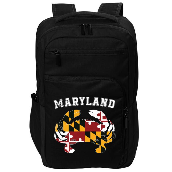 Maryland Flag Blue Crab T State Pride Retro Impact Tech Backpack