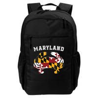 Maryland Flag Blue Crab T State Pride Retro Backpack