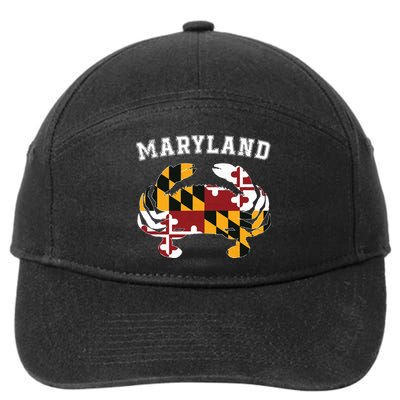 Maryland Flag Blue Crab T State Pride Retro 7-Panel Snapback Hat
