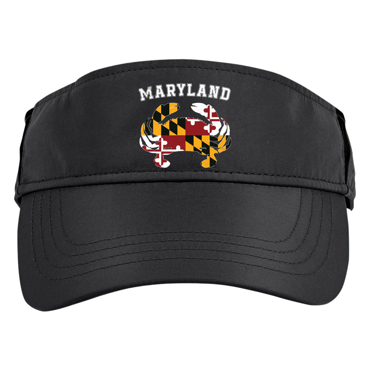 Maryland Flag Blue Crab T State Pride Retro Adult Drive Performance Visor