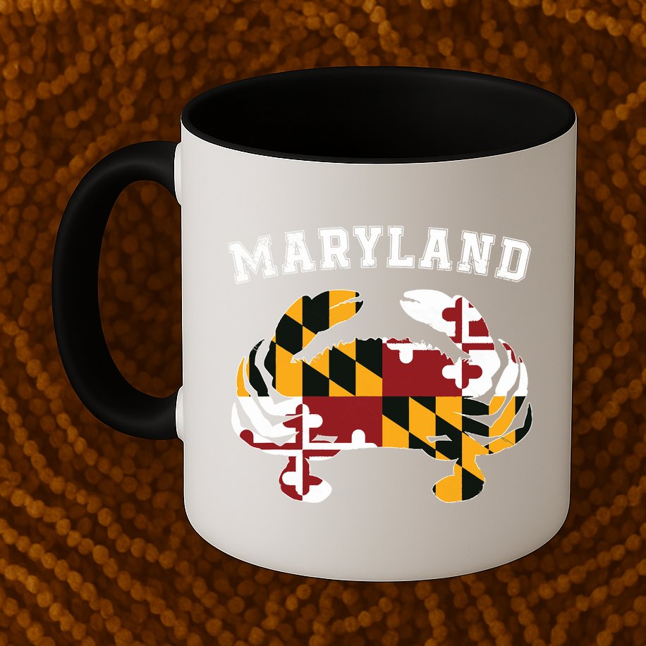 Maryland Flag Blue Crab T State Pride Retro Mug