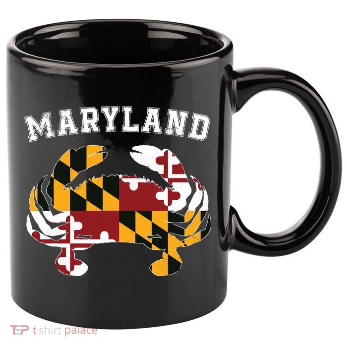 Maryland Flag Blue Crab T State Pride Retro 11oz C Handle Ceramic Mug