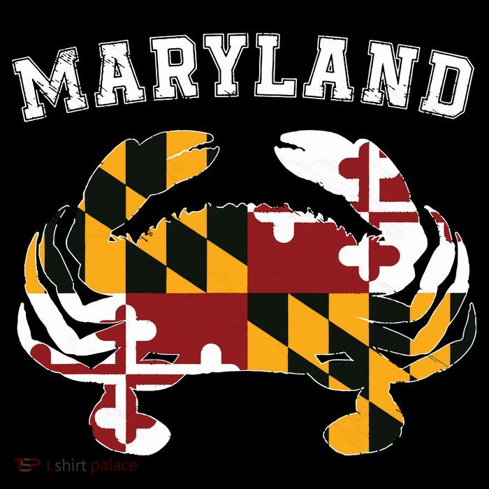 Maryland Flag Blue Crab T State Pride Retro Drawstring Bag