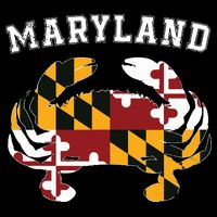 Maryland Flag Blue Crab T State Pride Retro Flatbill Hat