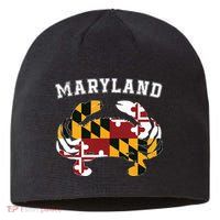 Maryland Flag Blue Crab T State Pride Retro Sustainable Beanie