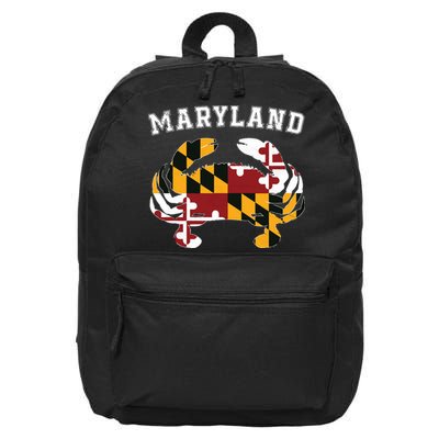 Maryland Flag Blue Crab T State Pride Retro 16 in Basic Backpack
