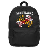 Maryland Flag Blue Crab T State Pride Retro 16 in Basic Backpack