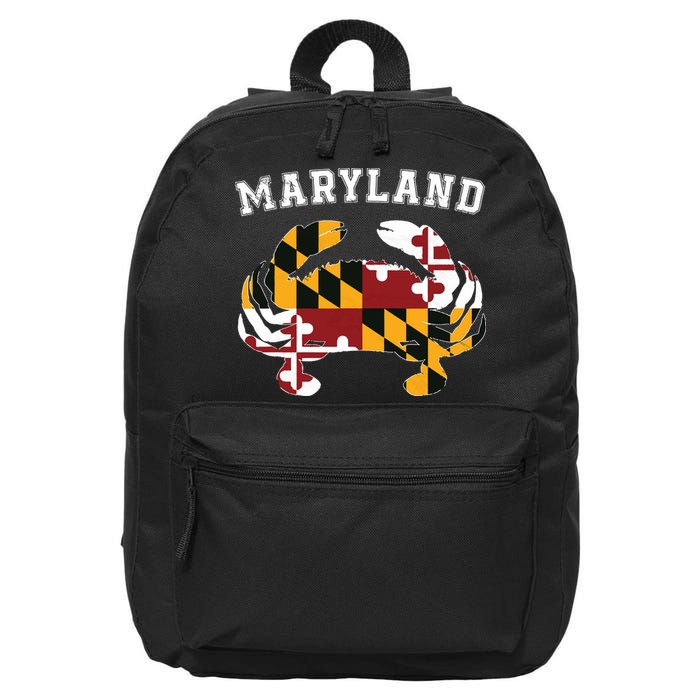 Maryland Flag Blue Crab T State Pride Retro 16 in Basic Backpack
