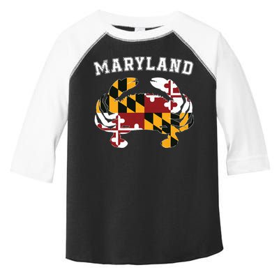 Maryland Flag Blue Crab T State Pride Retro Toddler Fine Jersey T-Shirt