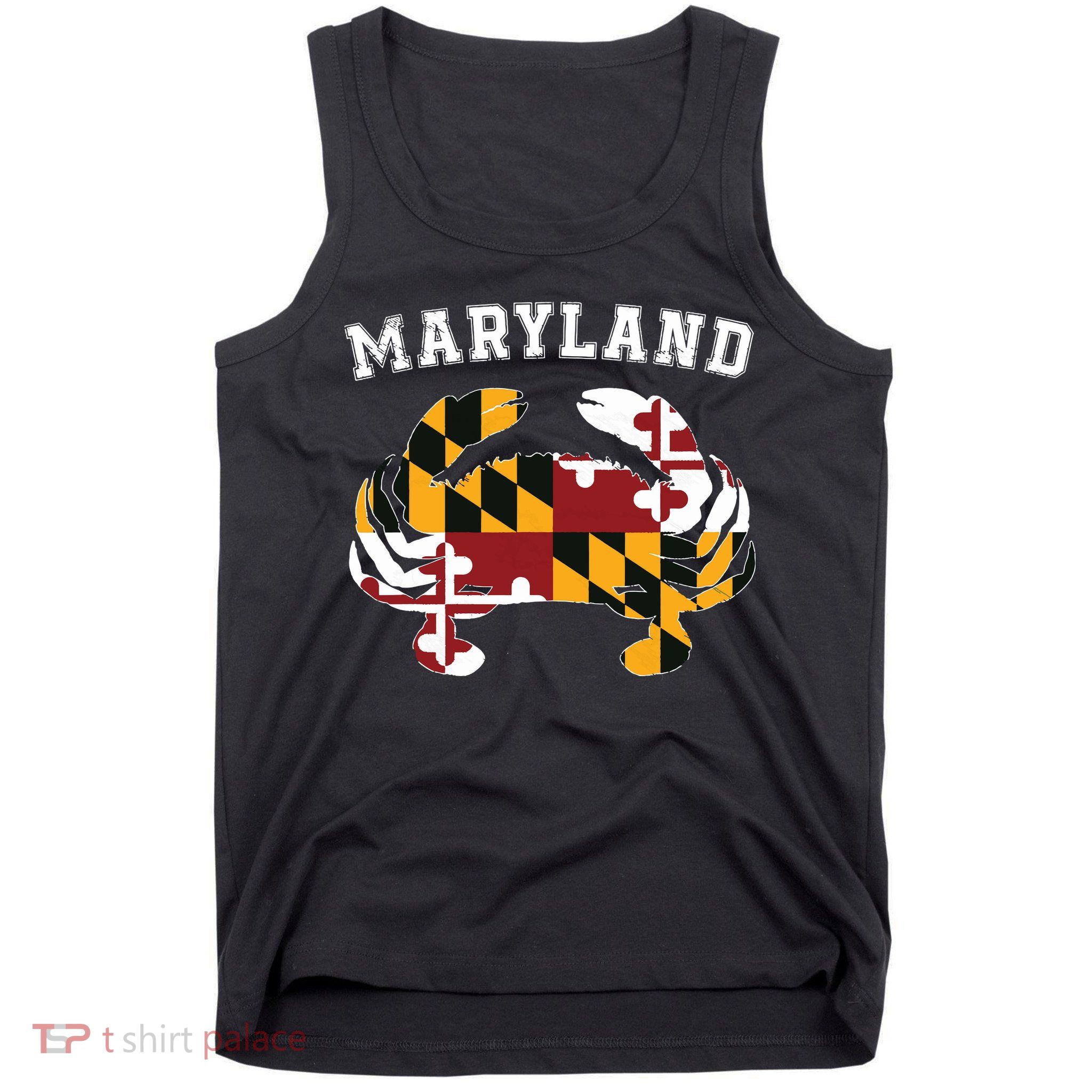 Maryland Flag Blue Crab T State Pride Retro Tank Top