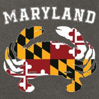 Maryland Flag Blue Crab T State Pride Retro Cotton Canvas Backpack