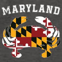 Maryland Flag Blue Crab T State Pride Retro Vector Backpack