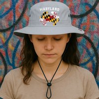 Maryland Flag Blue Crab T State Pride Retro Bucket Hat