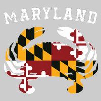 Maryland Flag Blue Crab T State Pride Retro Cooling Performance Long Sleeve Crew