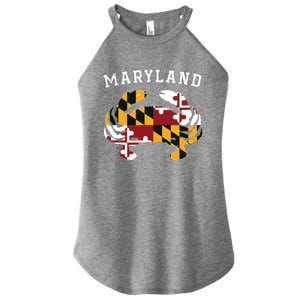 Maryland Flag Blue Crab T State Pride Retro Women’s Perfect Tri Rocker Tank