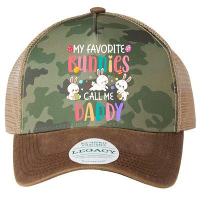 My Favorite Bunnies Call Me Daddy Cool Gift Funny Cute Easter Dad Gift Legacy Tie Dye Trucker Hat