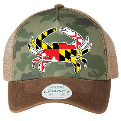 Maryland Flag Blue Crab Gift Legacy Tie Dye Trucker Hat
