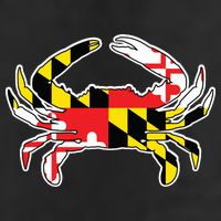 Maryland Flag Blue Crab Gift 7 Panel Mesh Trucker Snapback Hat