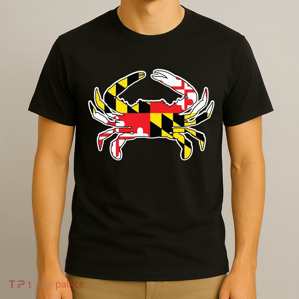 Maryland Flag Blue Crab Gift T-Shirt