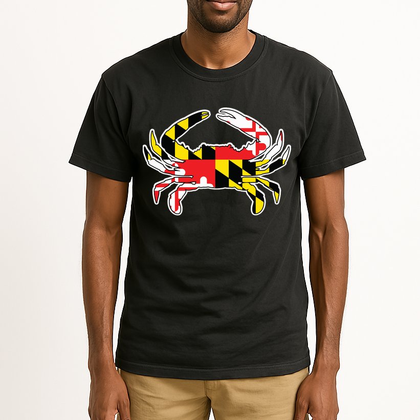 Maryland Flag Blue Crab Gift Tall T-Shirt
