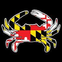 Maryland Flag Blue Crab Gift 7-Panel Snapback Hat