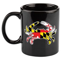 Maryland Flag Blue Crab Gift 11oz C Handle Ceramic Mug