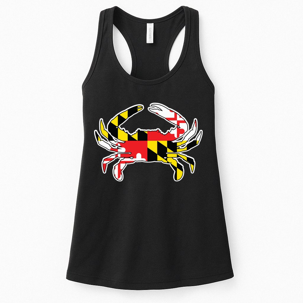 Maryland Flag Blue Crab Gift Womens Tank Top