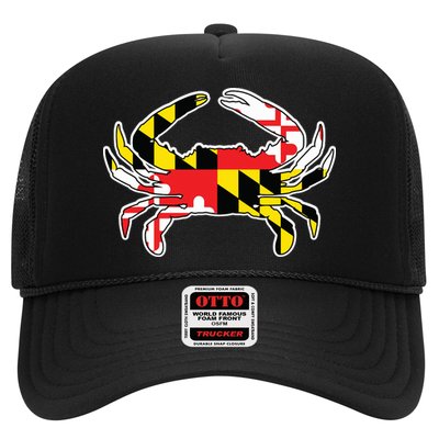 Maryland Flag Blue Crab Gift Trucker Hat