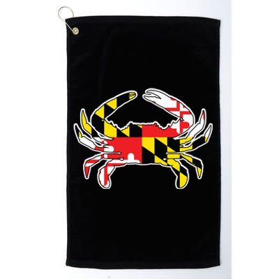 Maryland Flag Blue Crab Gift Platinum Collection Golf Towel