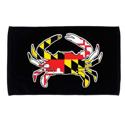 Maryland Flag Blue Crab Gift Microfiber Hand Towel