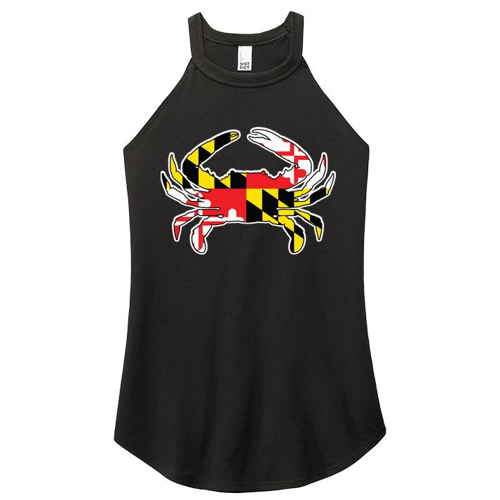 Maryland Flag Blue Crab Gift Women's Perfect Tri Rocker Tank