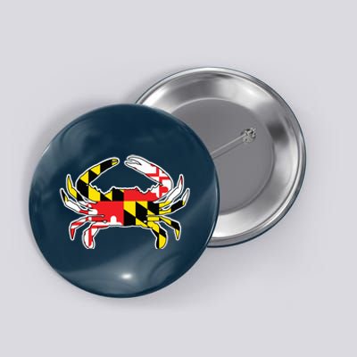 Maryland Flag Blue Crab Gift Button