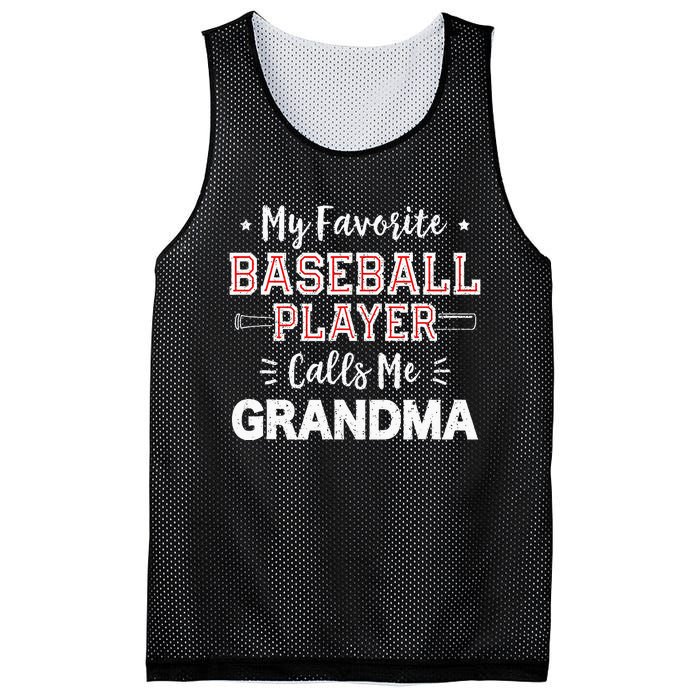 My Favorite Baseball Player Calls Me Grandma Baseball Mesh Reversible Basketball Jersey Tank