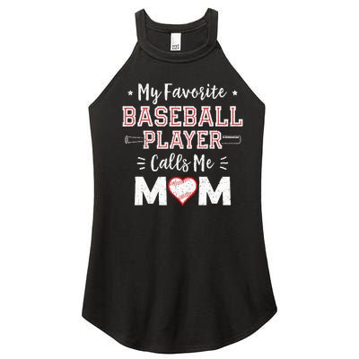 My Favorite Baseball Player Calls Me Mom Mom Baseball Women’s Perfect Tri Rocker Tank