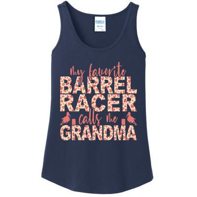 My Favorite Barrel Racer Calls Me Grandma Barrel Racing Ladies Essential Tank