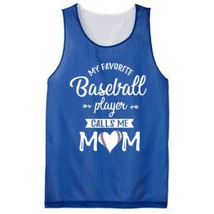 My Favorite Baseball Player Calls Me Mom Baseball Meaningful Gift Mesh Reversible Basketball Jersey Tank