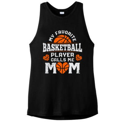 My Favorite Basketball Player Calls Me Mom Mothers Day Gifts Ladies PosiCharge Tri-Blend Wicking Tank