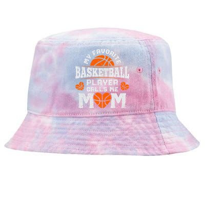 My Favorite Basketball Player Calls Me Mom Mothers Day Gifts Tie-Dyed Bucket Hat