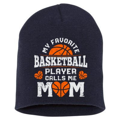 My Favorite Basketball Player Calls Me Mom Mothers Day Gifts Short Acrylic Beanie