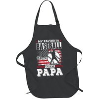 Mens Favorite Baseball Player Calls Me Papa US Flag Father_s Apron