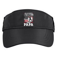 Mens Favorite Baseball Player Calls Me Papa US Flag Father_s Adult Drive Performance Visor